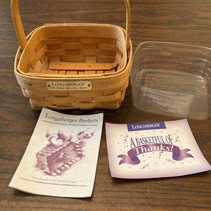 Longaberger 1996 Hostess Appreciation Basket and Protector